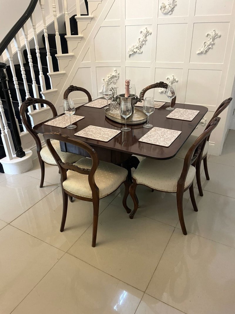 Antique Regency Quality 6 Seater Mahogany Dining/Console Table - Image 3